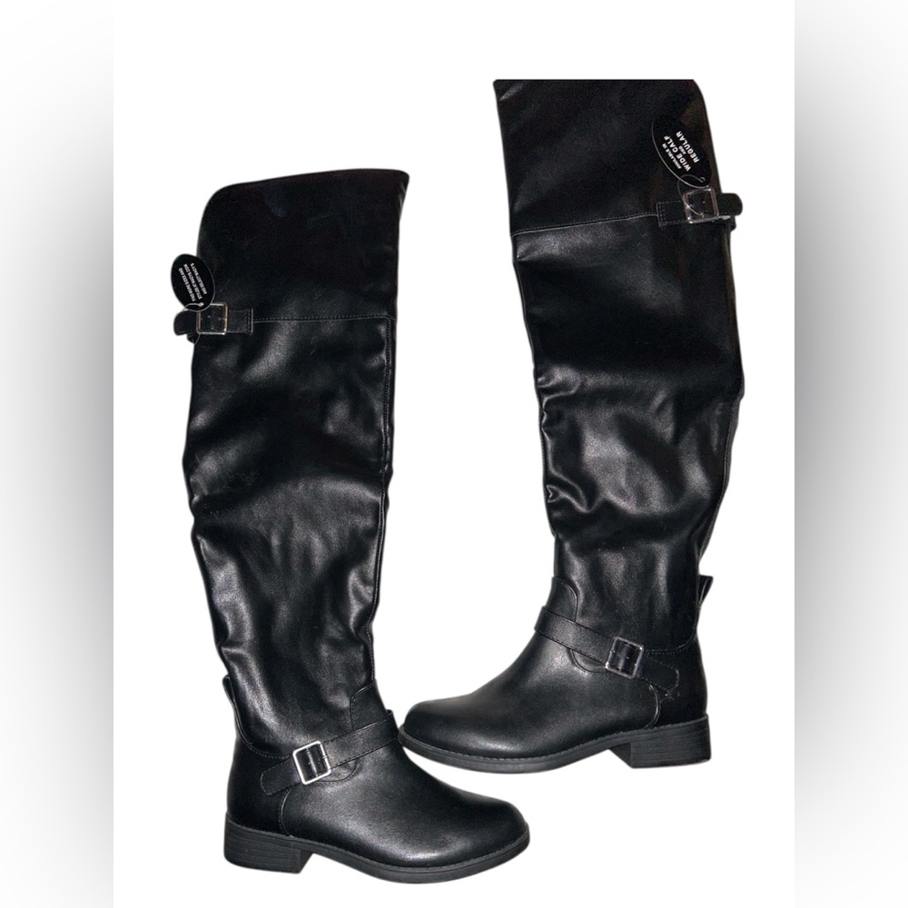 Sun + Stone Black Over the Knee Boots